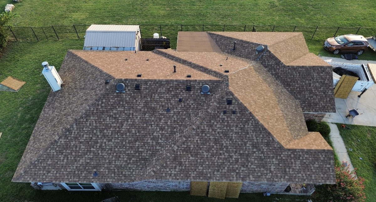 Completed Shingle Roof, Aerial Across The Property