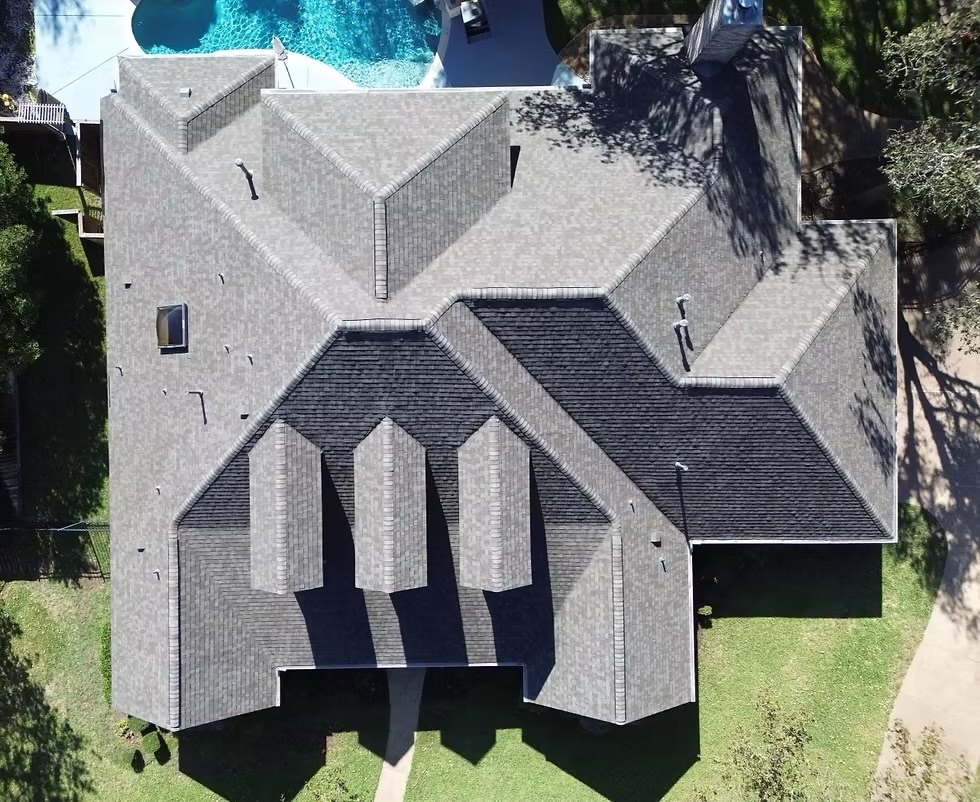 Completed Roof Seen From Directly Above